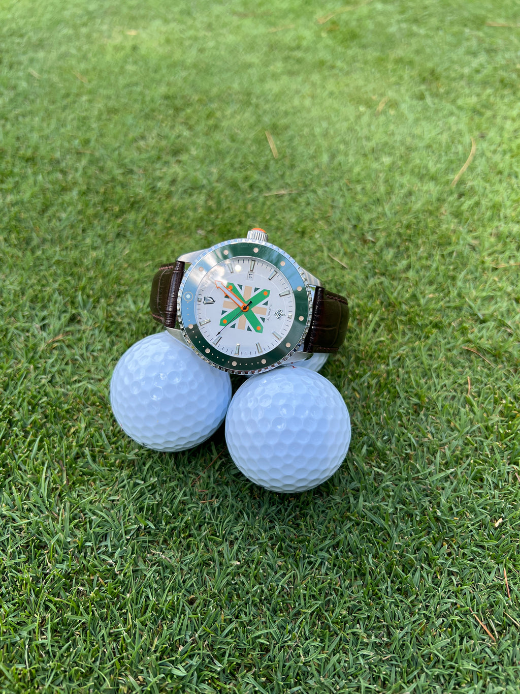 St. Patricks Cross Leather Band Watch
