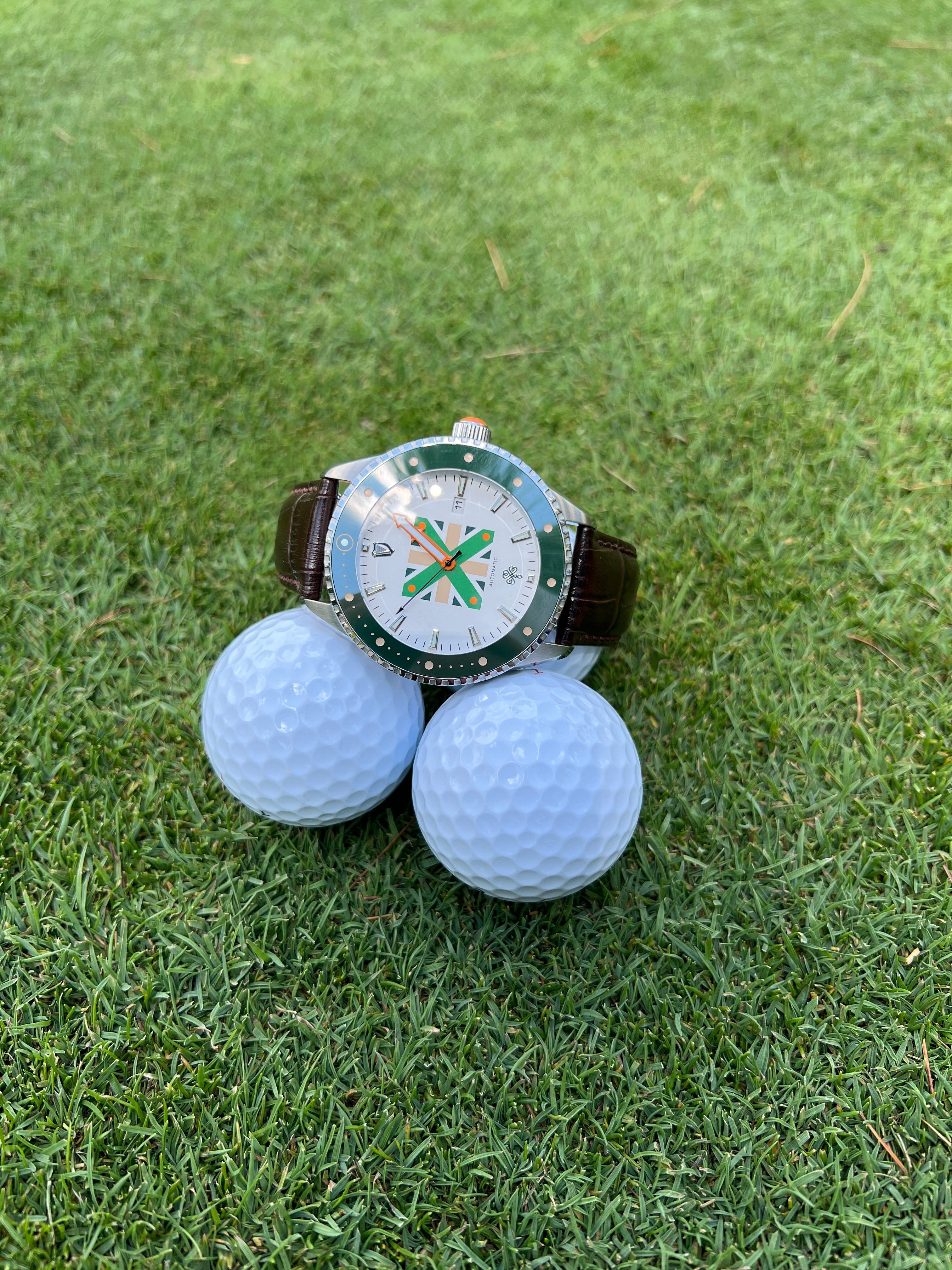 St. Patricks Cross Leather Band Watch