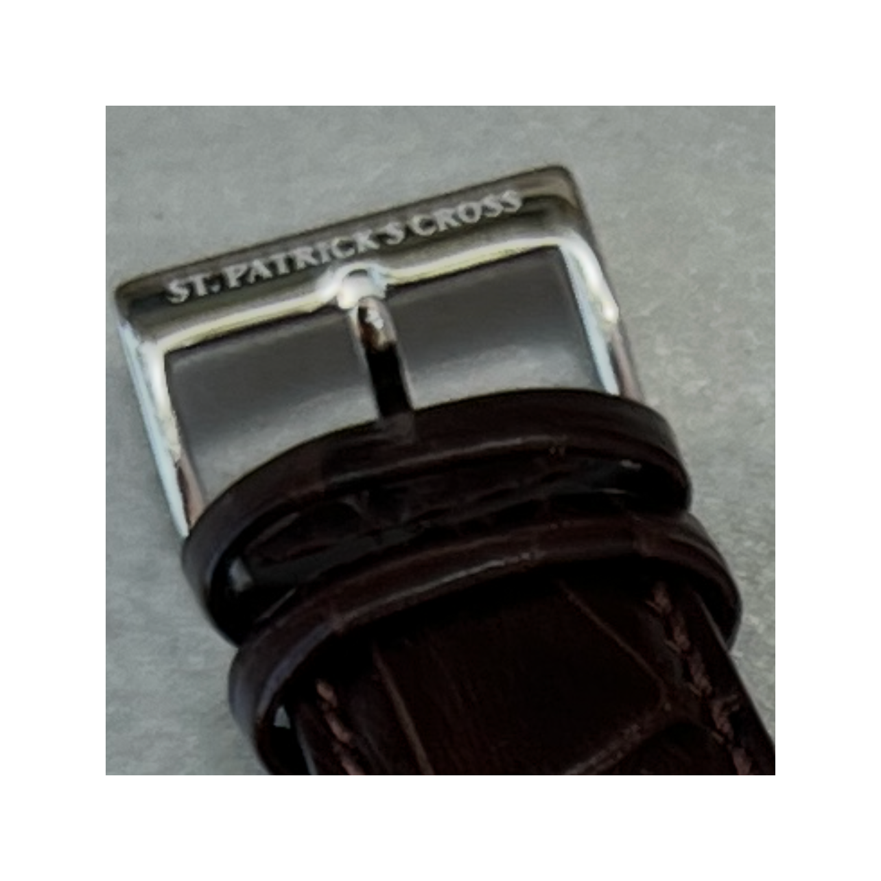 St. Patricks Cross Leather Band Watch