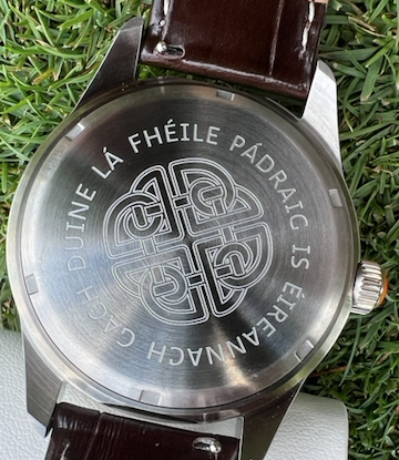 St. Patricks Cross Leather Band Watch